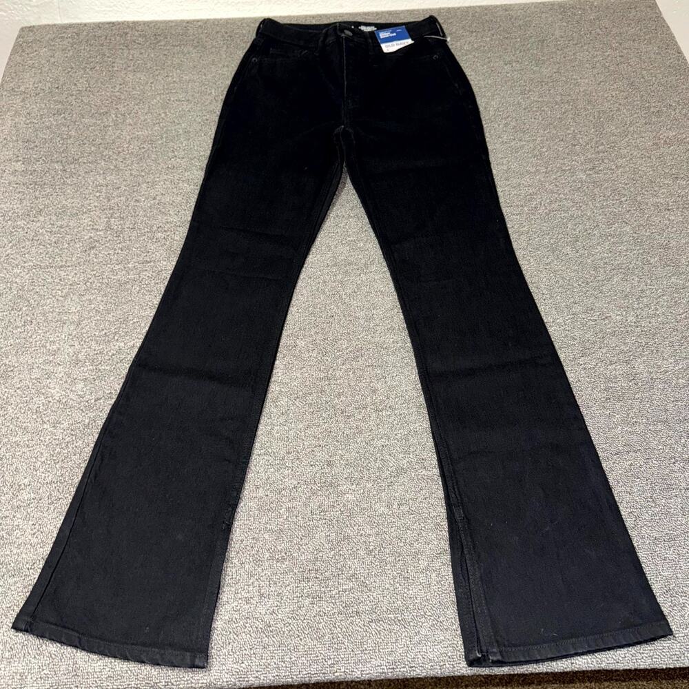 Old Navy Kicker‎ Bootcut Jeans Womens 0 Black Secret Smooth Pockets High Rise